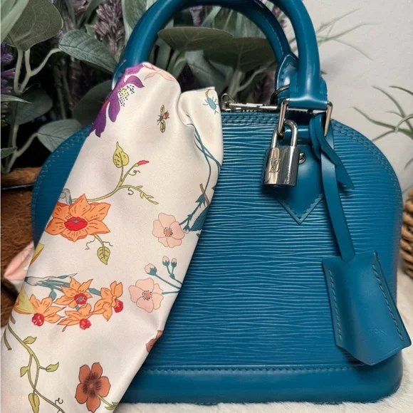 Louis Vuitton Alma BB teal/turquoise epi leather - Picture 12 of 12